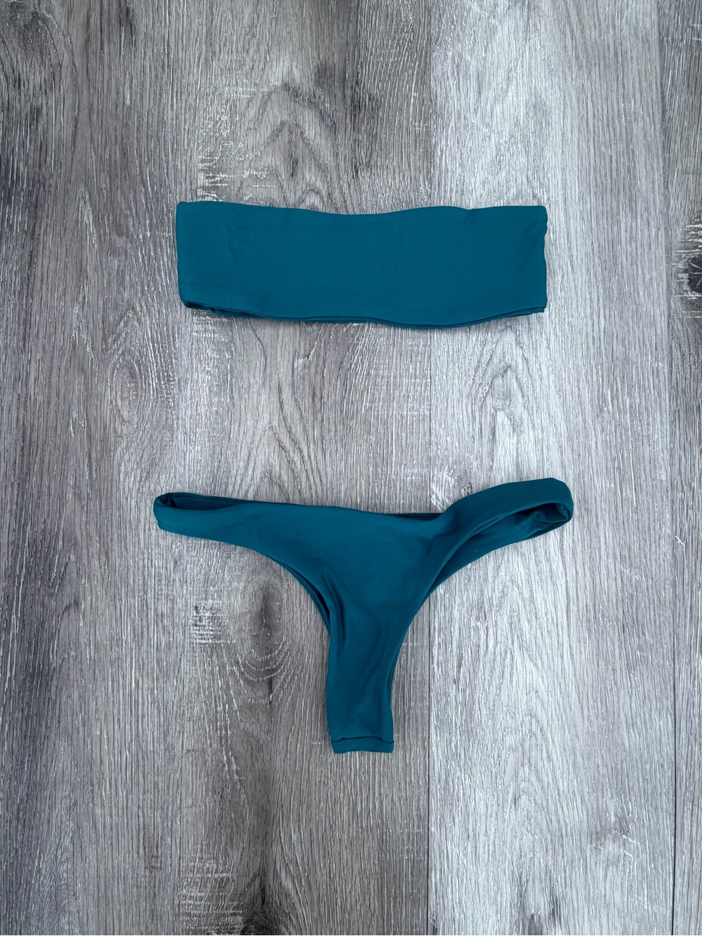 JADE Teal Women’s Bikini Set - Minimal Swimwear XS